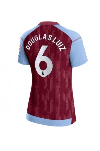 Fotbalové Dres Aston Villa Douglas Luiz #6 Dámské Domácí Oblečení 2023-24 Krátký Rukáv